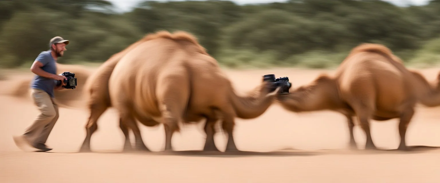 camera guys go wild, maybe a slight slow-motion pan across the Camel Pig