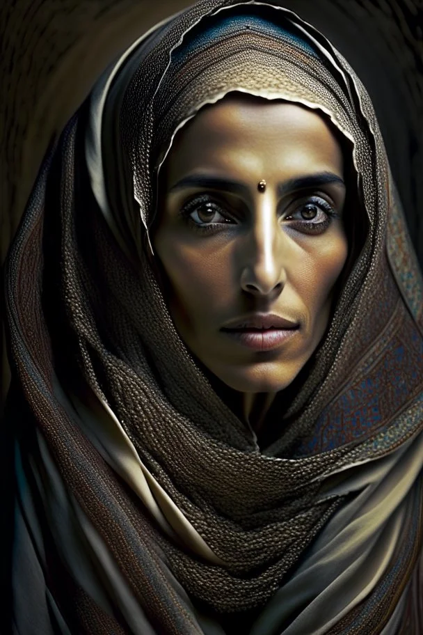 portrait of a arabian woman, fractal, intricate, elegant, highly detailed, digital photography, subsurface scattering, cinematic lighting, depth of field, zeiss lens, detailed, symmetrical, centered, fashion photoshoot by jheronimus bosch and james jean and greg rutkowski by Annie Leibovitz and Steve McCurry, David Lazar, Jimmy Nelsson Breathtaking, 8k resolution, extremely detailed, beautiful, establishing shot, artistic, hyperrealistic, beautiful face, octane render