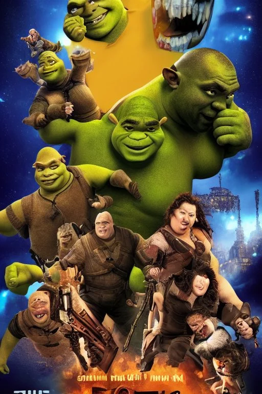 action movie poster starring shrek and steven seagal