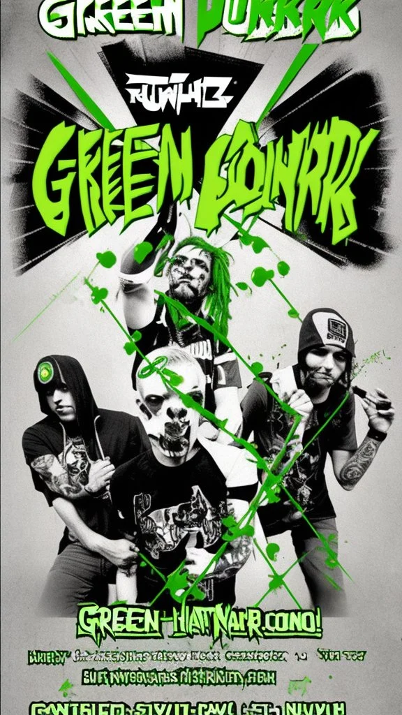 green hardcore punk flyer