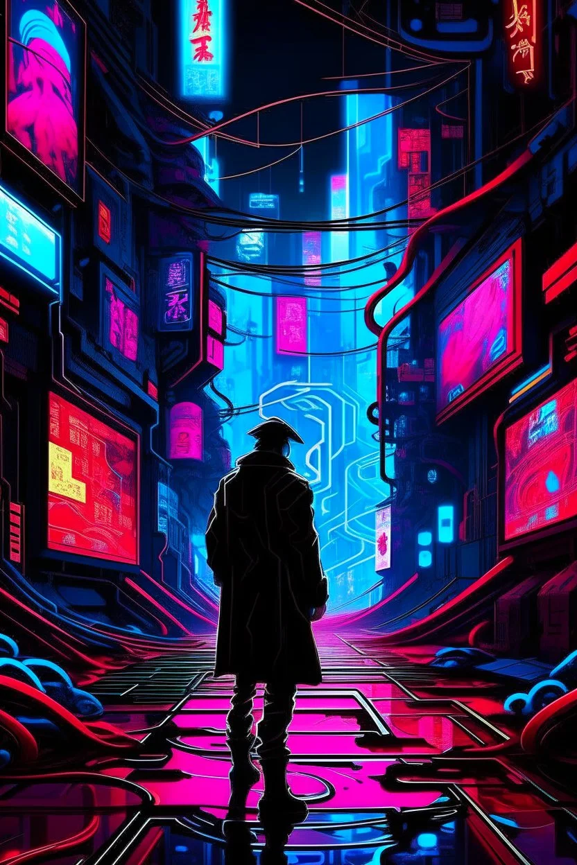 Amidst the neon-lit streets of a cyberpunk city, a renegade hacker delves into the depths of virtual reality, navigating through digital mazes and encrypted databases in pursuit of forbidden knowledge. With each hack, they unravel the secrets of a shadowy underworld ruled by corporate giants and underground syndicates. But as they delve deeper, they uncover a conspiracy that threatens to shake the very foundations of their reality. Armed with nothing but their wits and a cybernetic interface, th