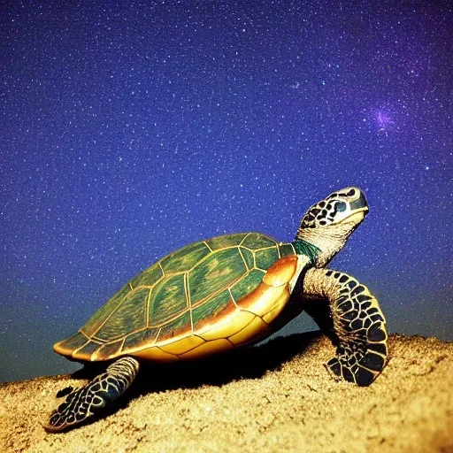 turtle and starry sky