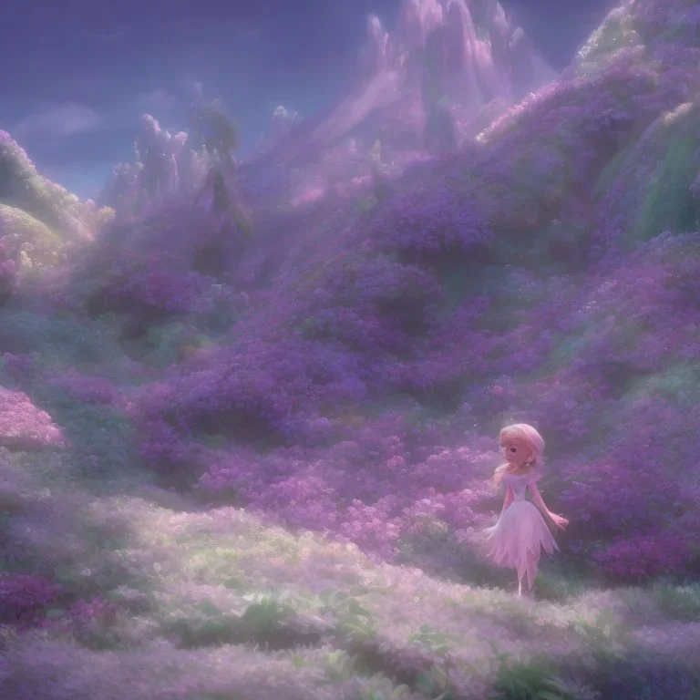 subtle and luminous fairies in magical environnement