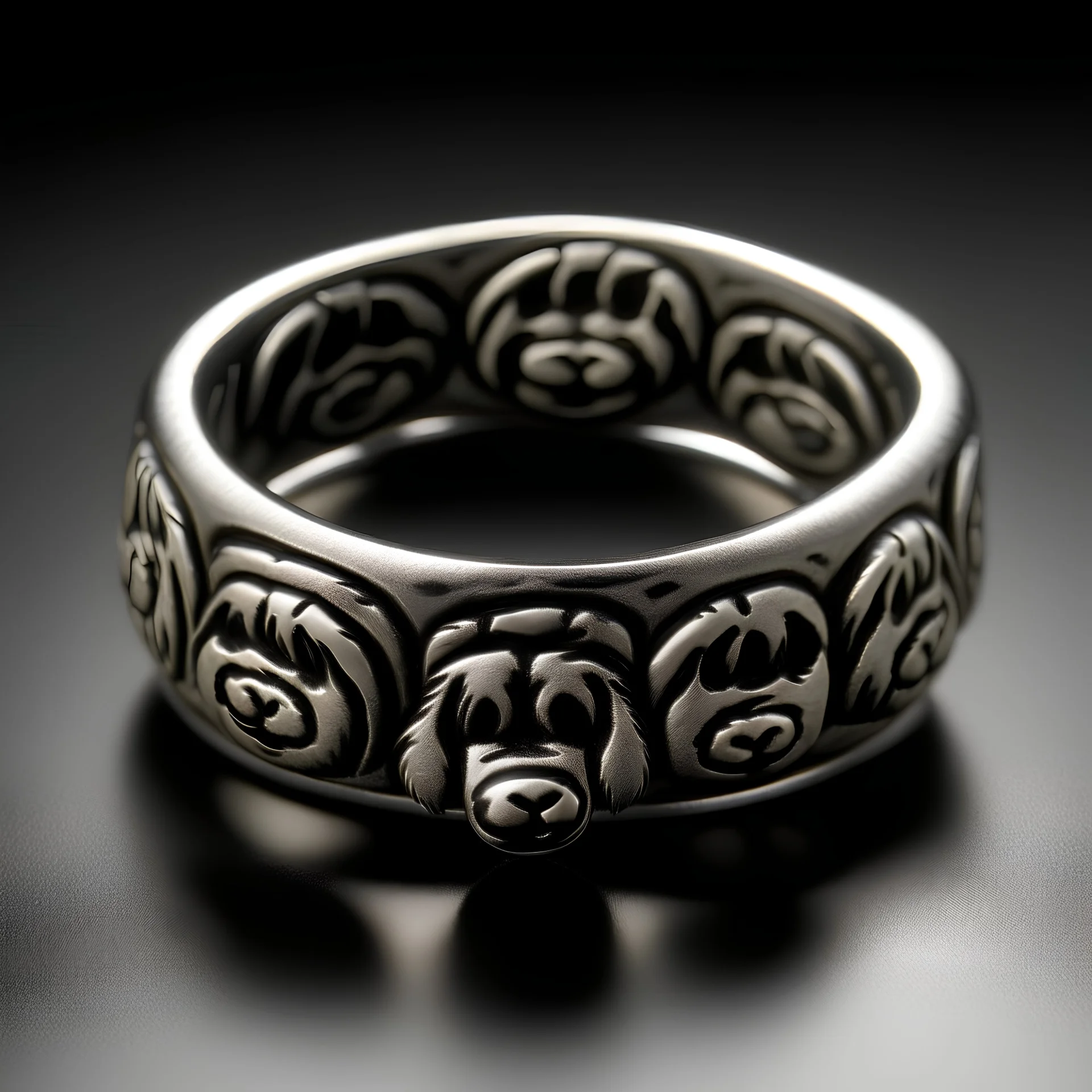 ring of paw prints