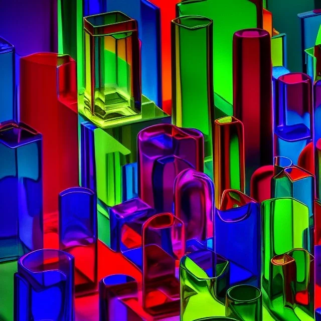 color dimensions Cyber worlds in glasswork