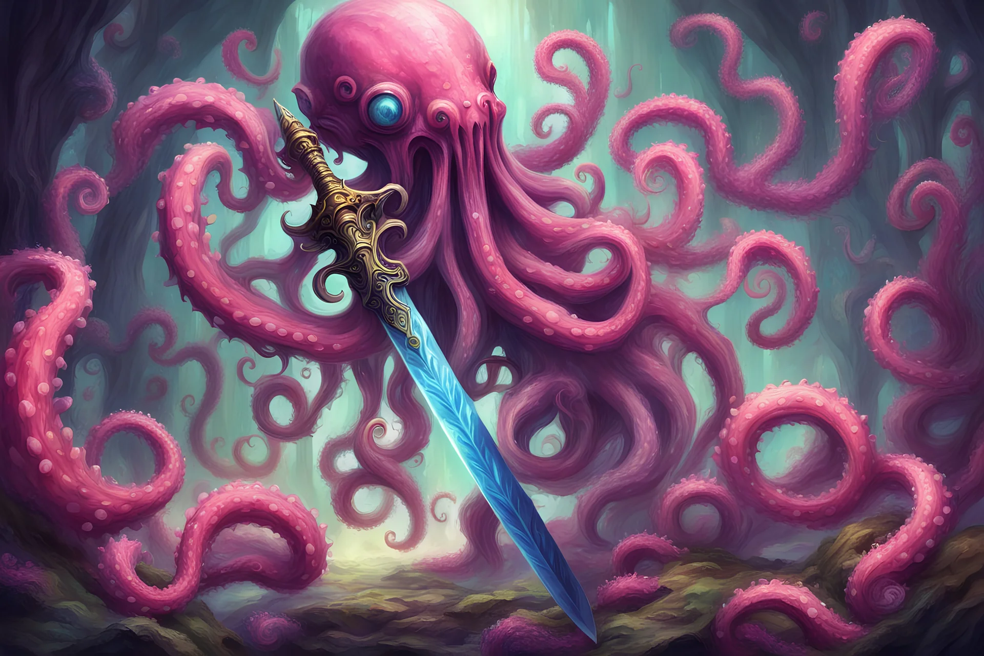 tentacles acid trip fantasy weapon sword