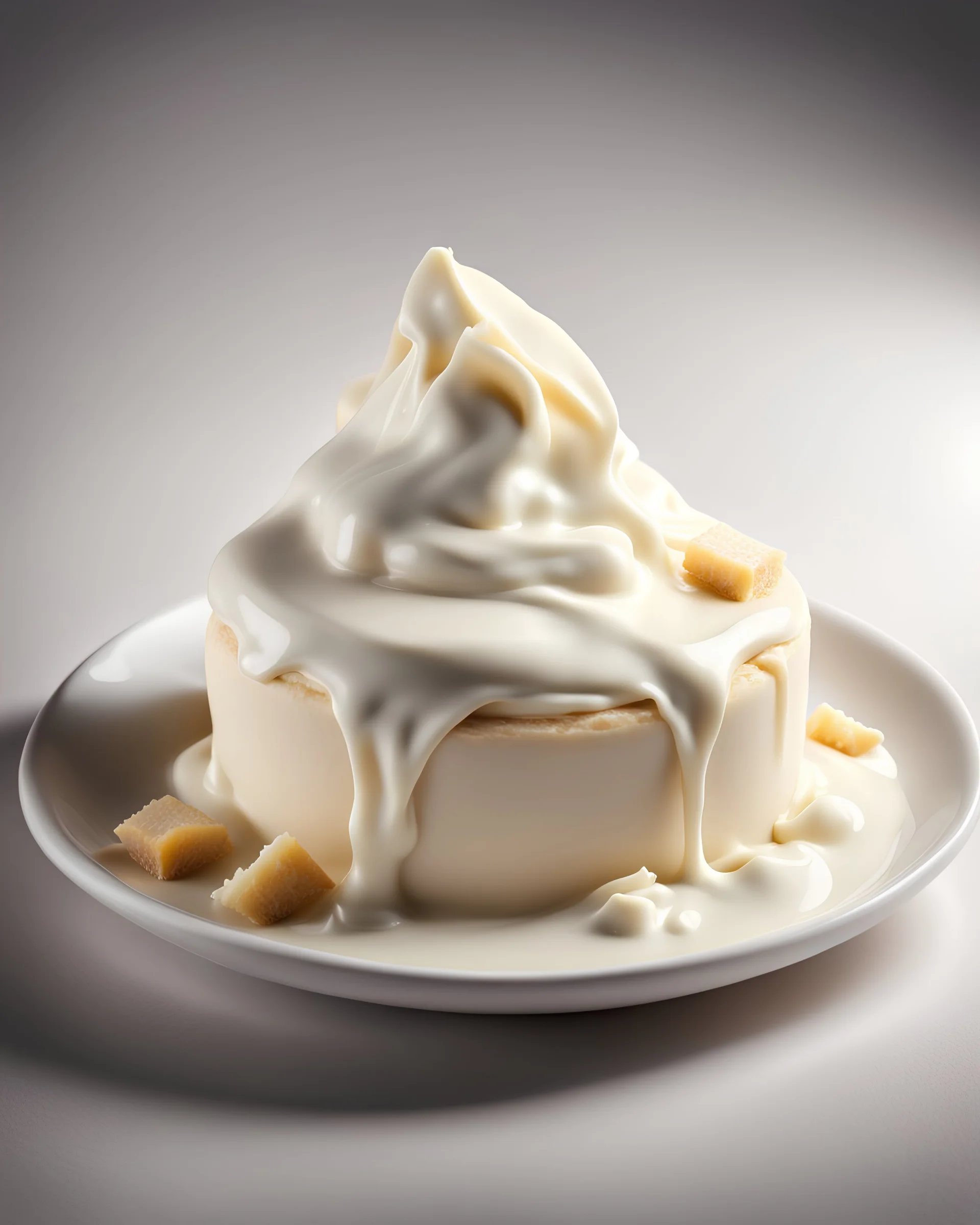 creamy Mascarpone Cheese. Photography. Realistic photo. HD. Glowing. 3d style