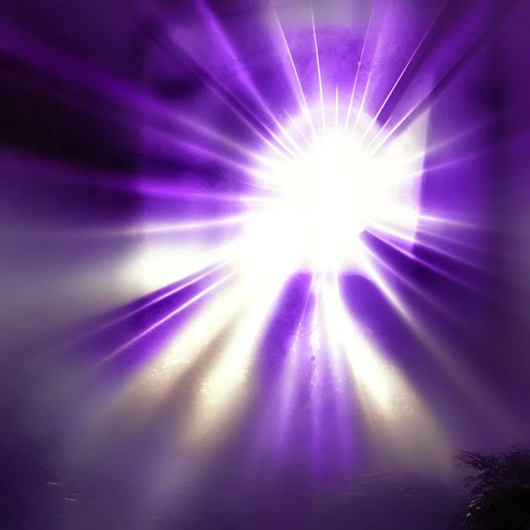 rays of light embracing purple