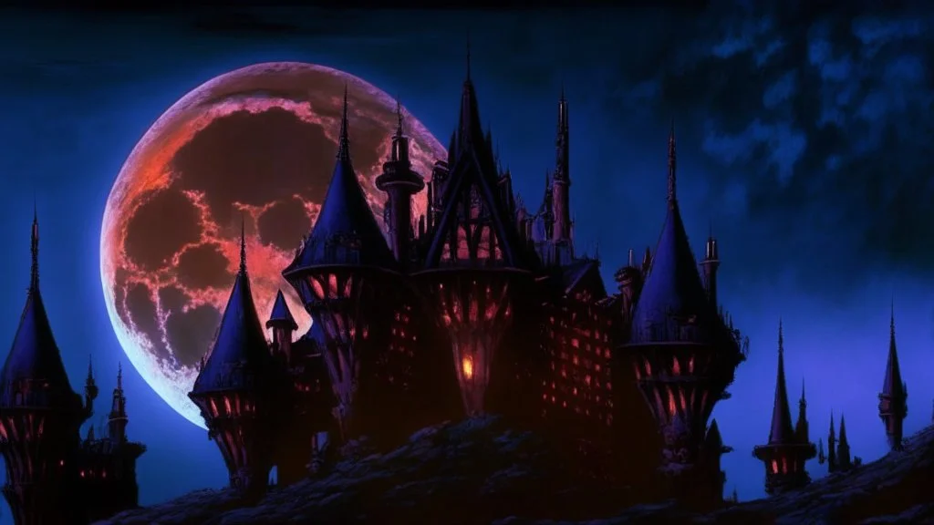 castle at night