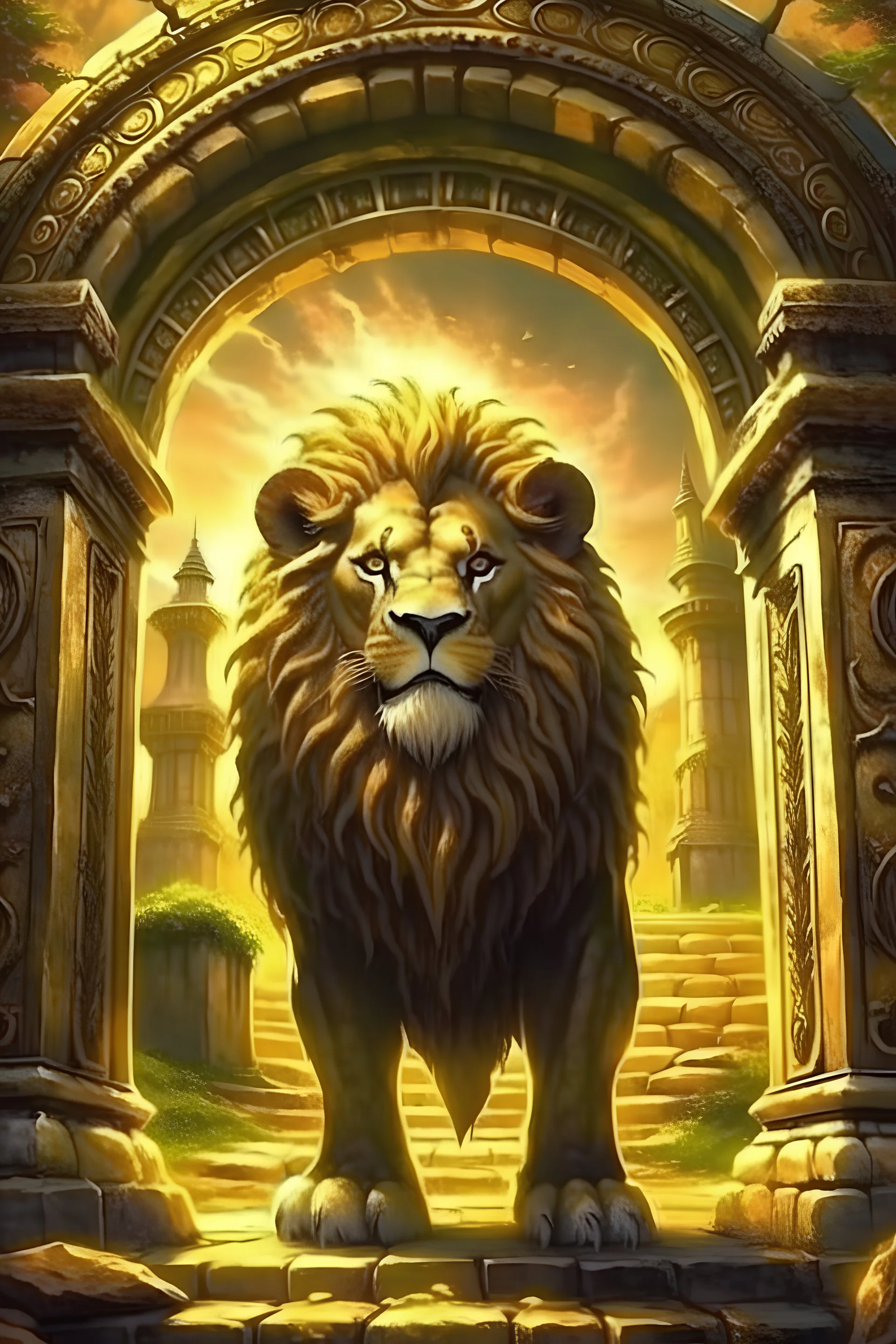 The Lion who became a gate keeper and protected the kingdom form destruction
