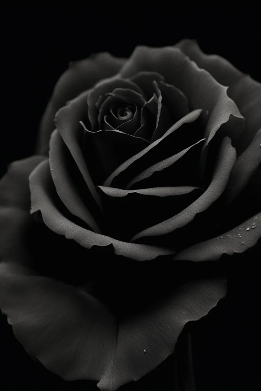 Close up of a black rose, inside the rose is a faint image of a beautiful woman, highly realistic, Gothic, sad, 8k quality, abstract background