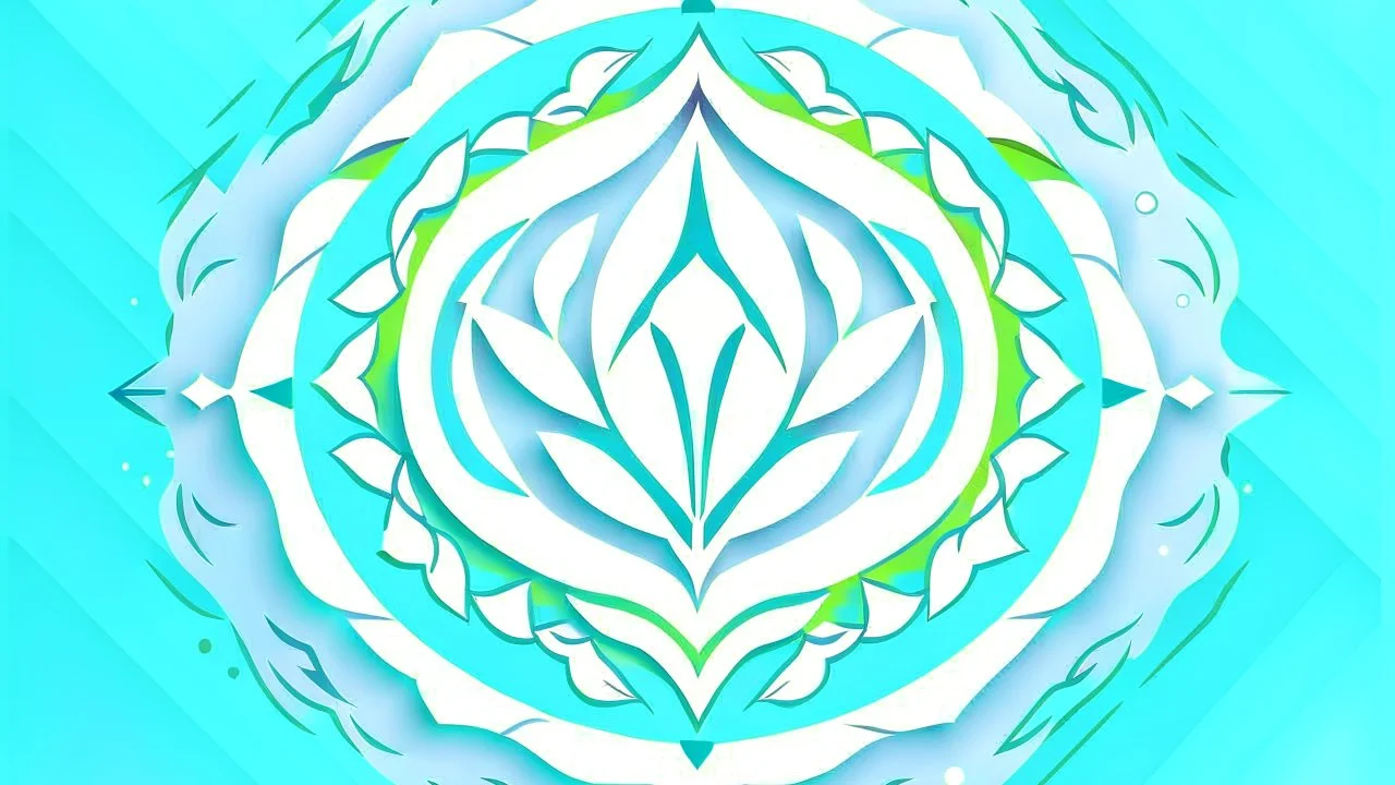 "Craft a logo for 'Prana Breathwork' using soft green, light blue, white, and light gray. Include geometric respiratory flow, a stylized mountain, and abstract snowflake elements. Ensure a simple yet memorable design that embodies the brand's holistic, educational, and therapeutic personality, capturing values of balance, serenity, and transformation."