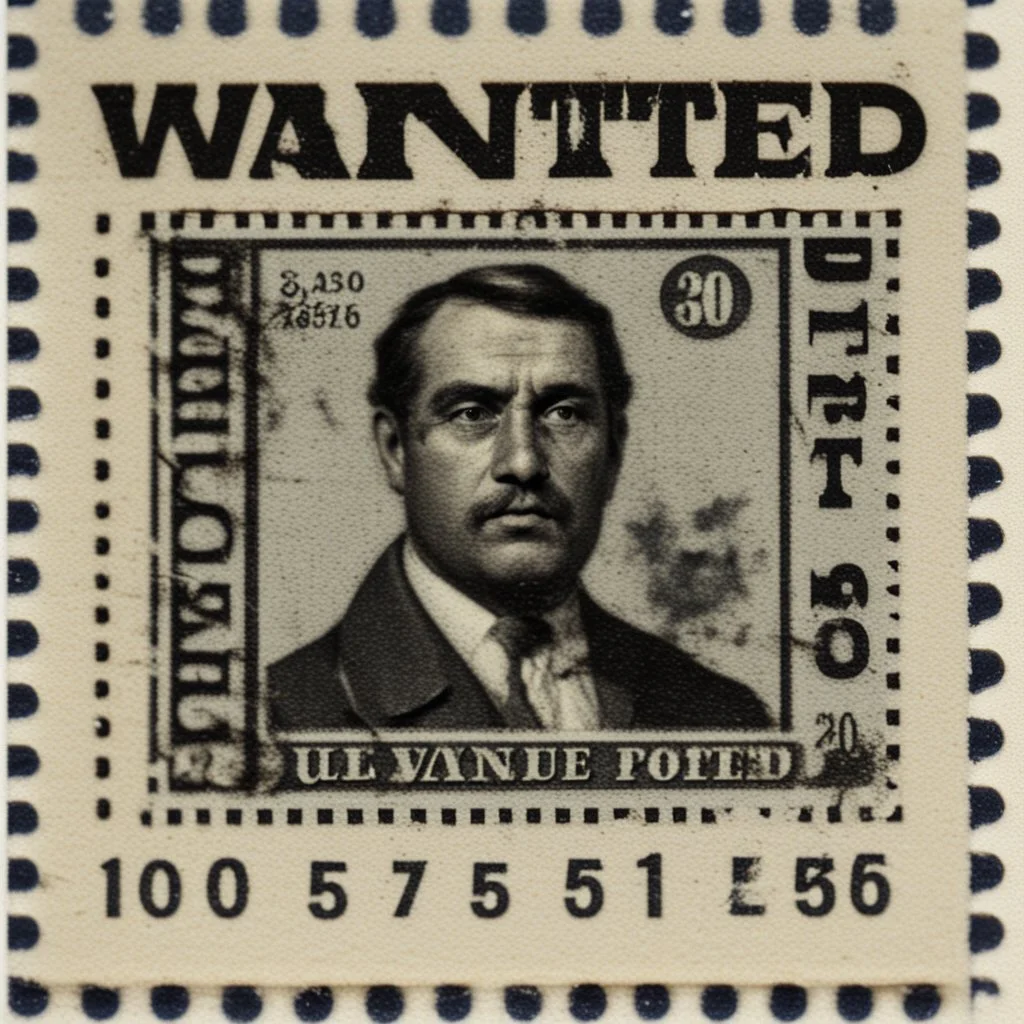 A postage stamp can also be a wanted poster