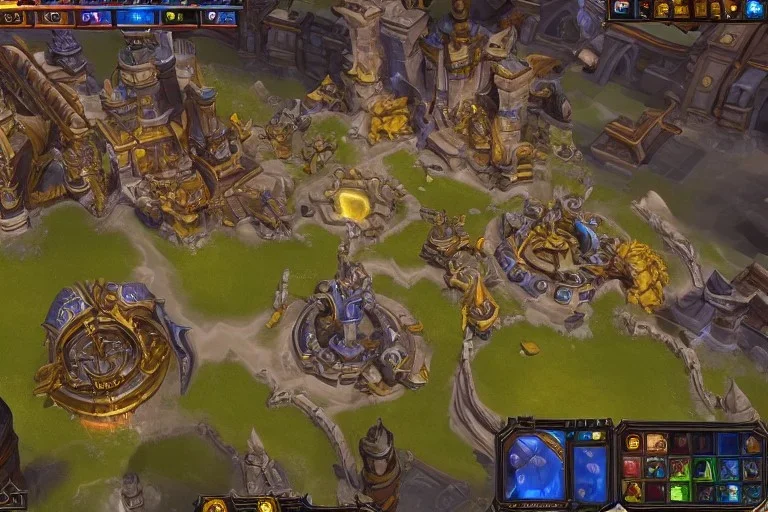 Torchlight 2 architecture made of marble and gold concept in heroes of the storm