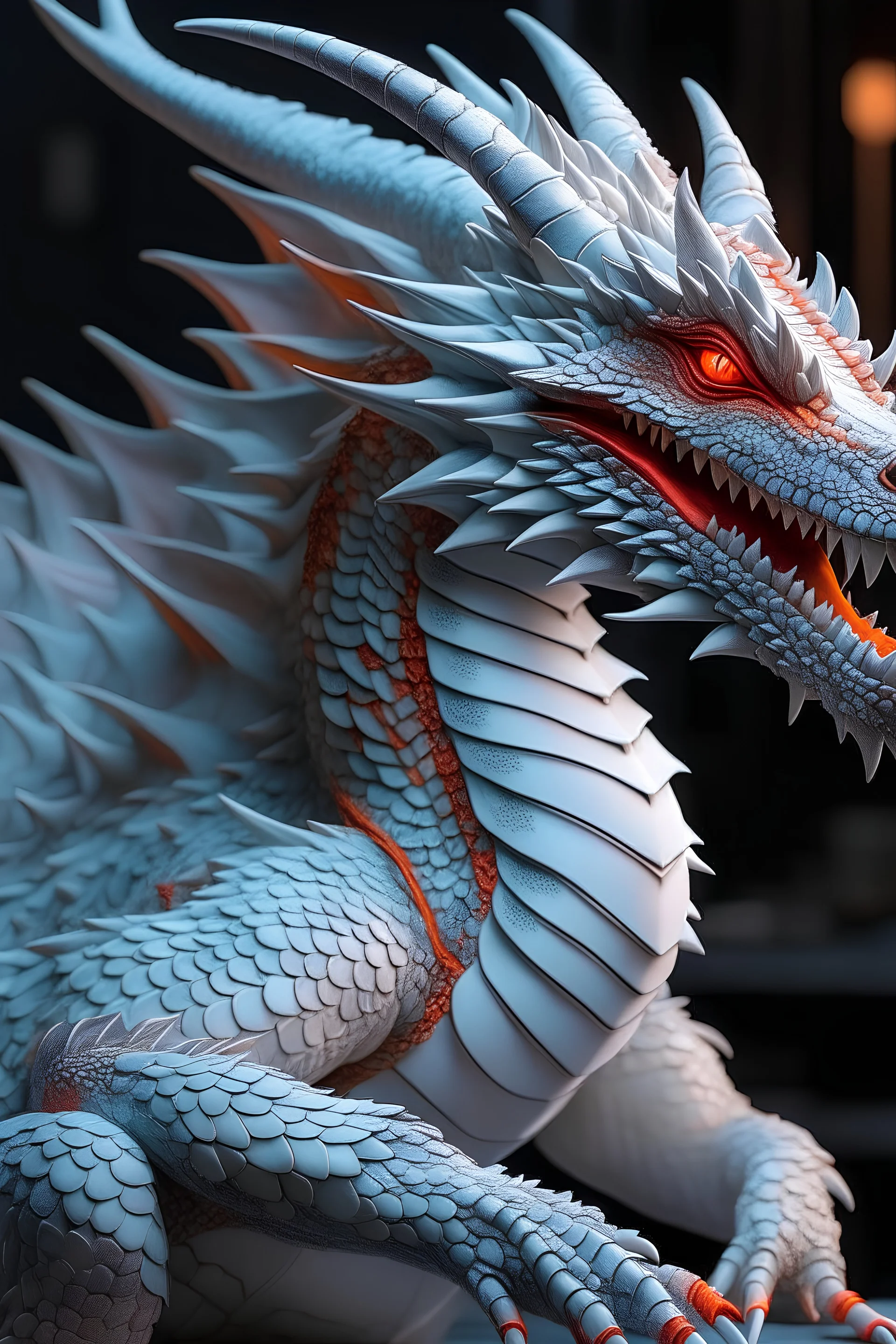 beautiful porcelain dragon, ultra-detailed complex character, beautiful soft studio lighting, vibrant details, luxurious cyberpunk, hyper-realistic