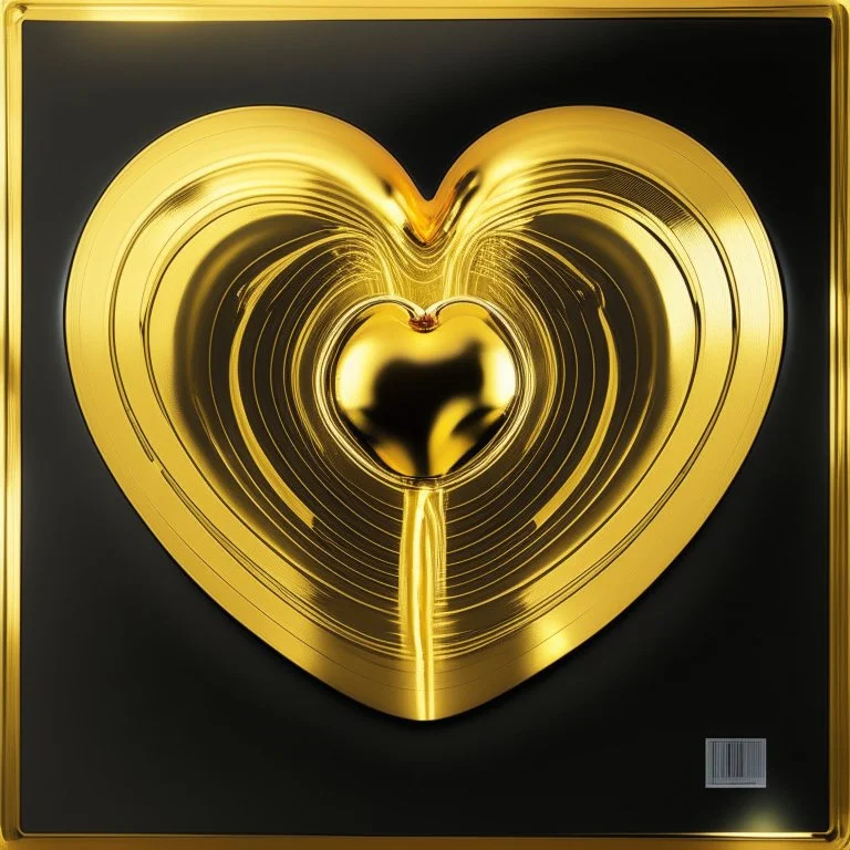 golden vinyl electric heart