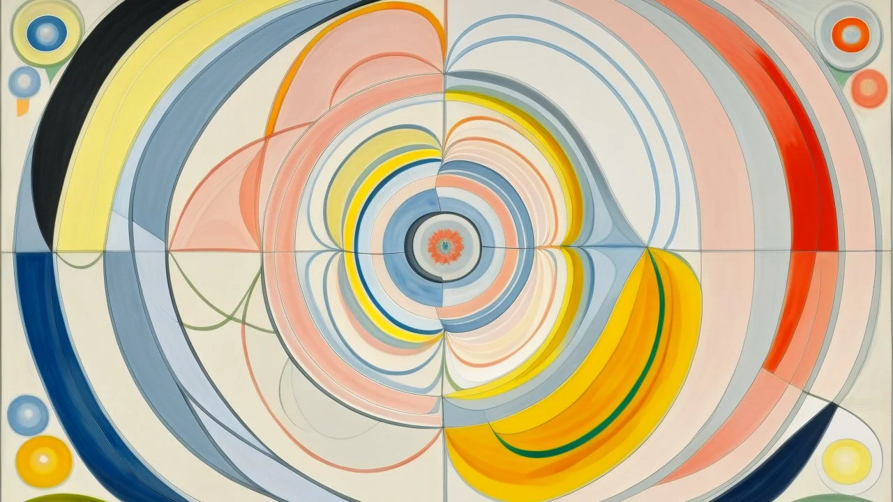 CREATE AN IMAGE based on the work of Hilma af Klint