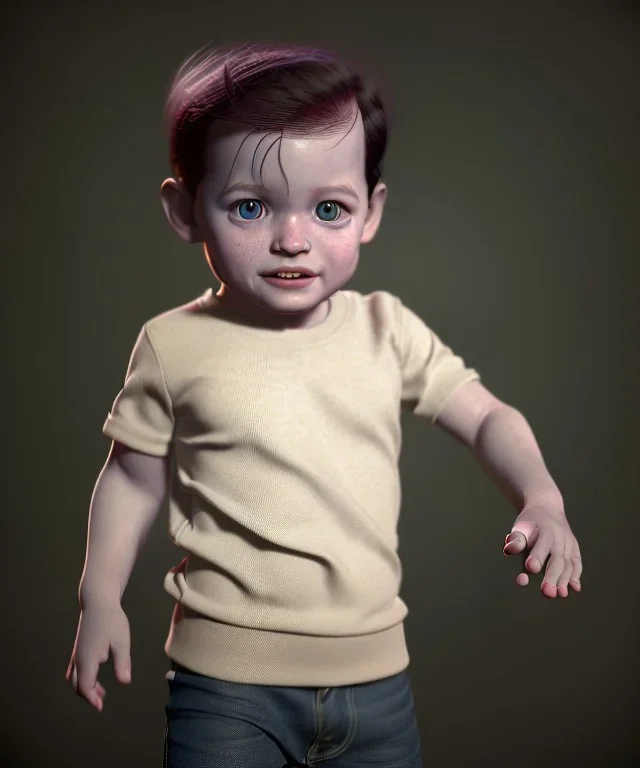 picasso toddler, full body, dramatic lighting, hyper realistic