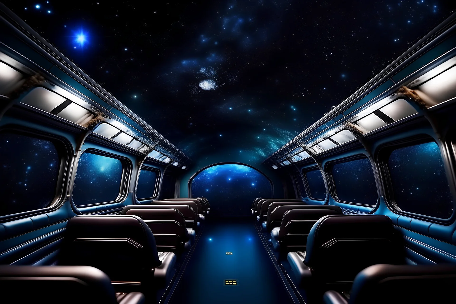 trainride in outer space