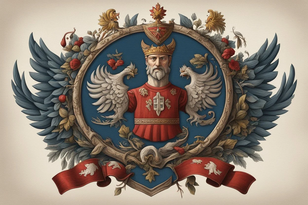 герб для школы Медногорья, славянский стиль