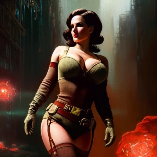 Drawing of beautiful face,'beautiful,Busty fit 'Piper Wright - Fallout 4 ',intense stare, ancient skintight armor, balanciaga fashion clothe painting by gaston bussiere, greg rutkowski, yoji shinkawa, yoshitaka amano, tsutomu nihei, donato giancola, tim hildebrandt Oil on canvas, cinematic composition, extreme detail,fit full head inside picture,16k