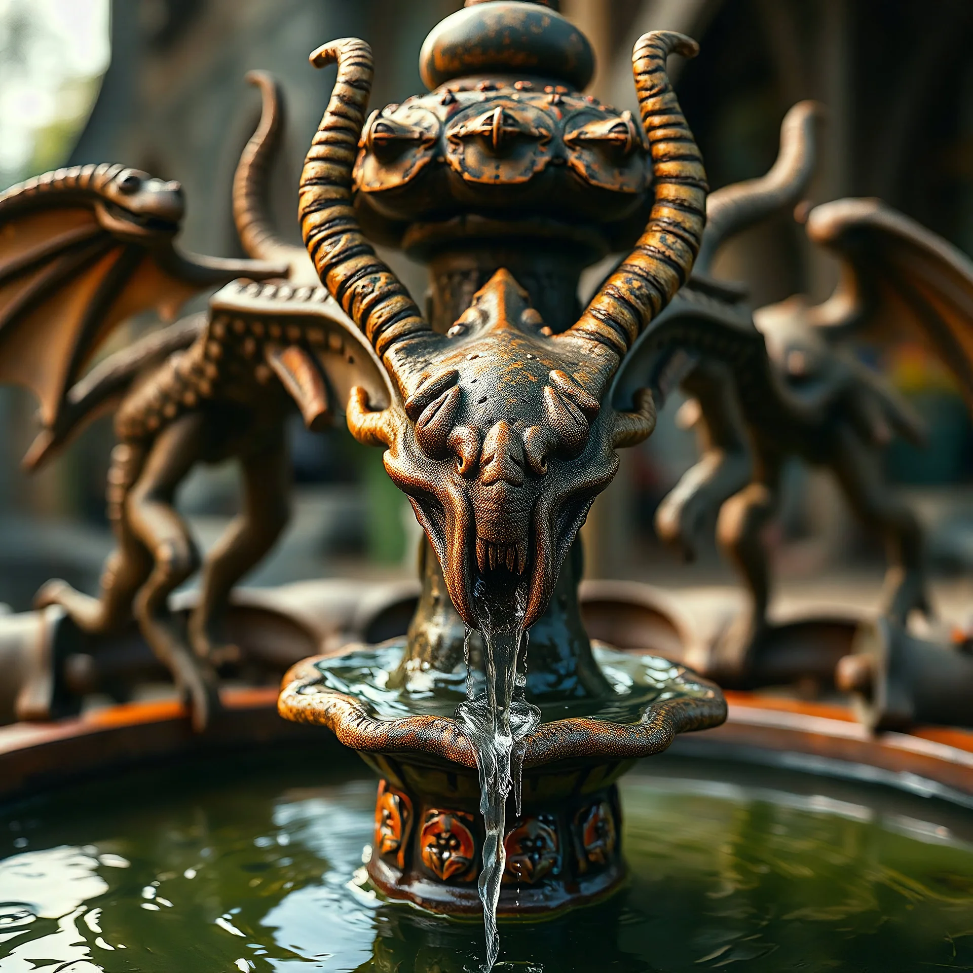 Abakus, Creatures fountain, rusty steel, sharp focus, highlighting details, beautiful lighting, by Hieronymus Bosch, by H.R. Giger, by Pieter Bruegel The Elder, Cinematic, Greg Rudkowski, Fujifilm Superia, Closeup, Long Exposure, Complimentary-Colors, Happy, Lonely, Natural Lighting, Studio Lighting, Lumen Global Illumination, Ray Tracing Reflections, insanely detailed and intricate, hypermaximalist, elegant, ornate, hyper realistic, super detailed