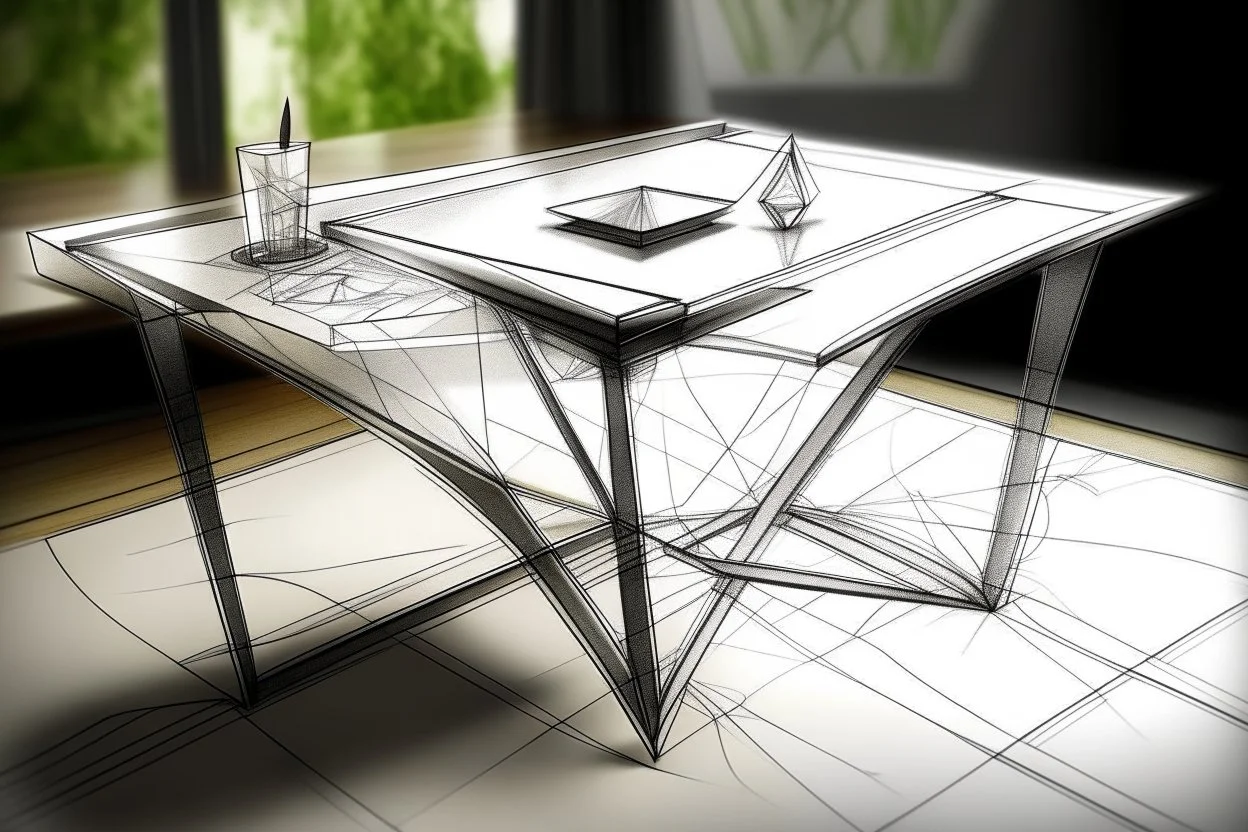 “Table” Concept Diamond Sketch in a creative