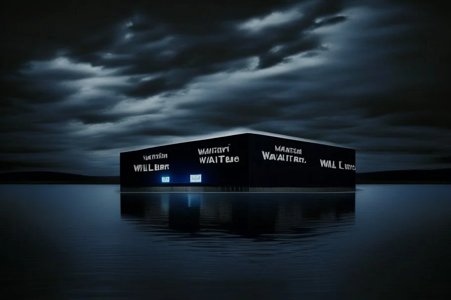 a walmart floating in a completely black place