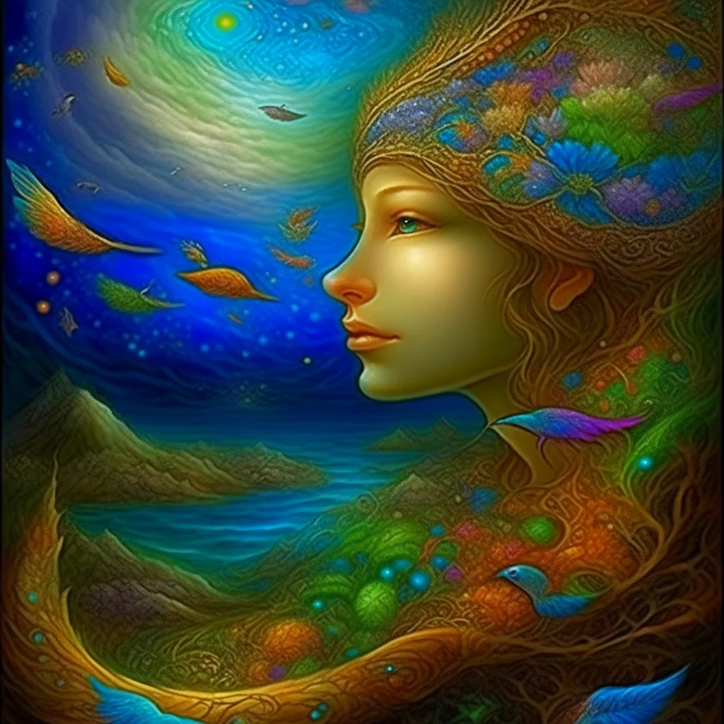 perfect anatomy, fantasy, vibrant digital art professional award winning masterpiece, oil on canvas Atmospheric extremely detailed Josephine Wall