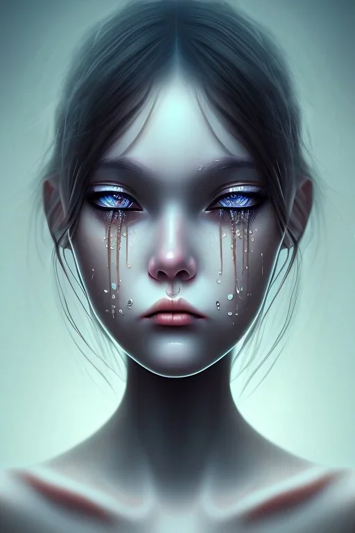 Crying girl, sad, expressive