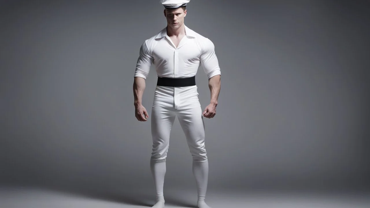 Тулуб моряка покрывала легкая тонкая хлопковая рубашка, легкий белый цвет ткани нежно отражался в едва освещенной комнате, рукава были до предплечий, черные легкие брюки не скрывали крепкую фигуру и мускулы ног