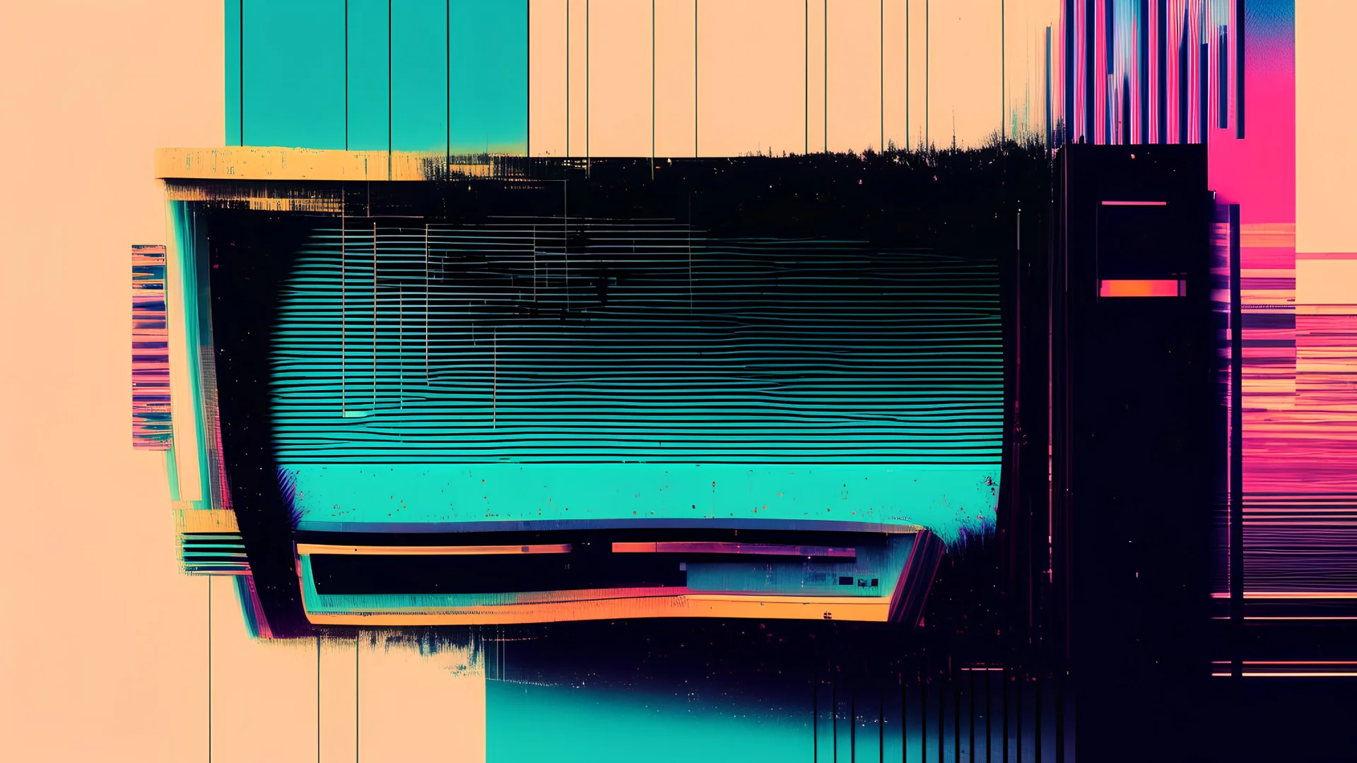 abstract vhs glitch art