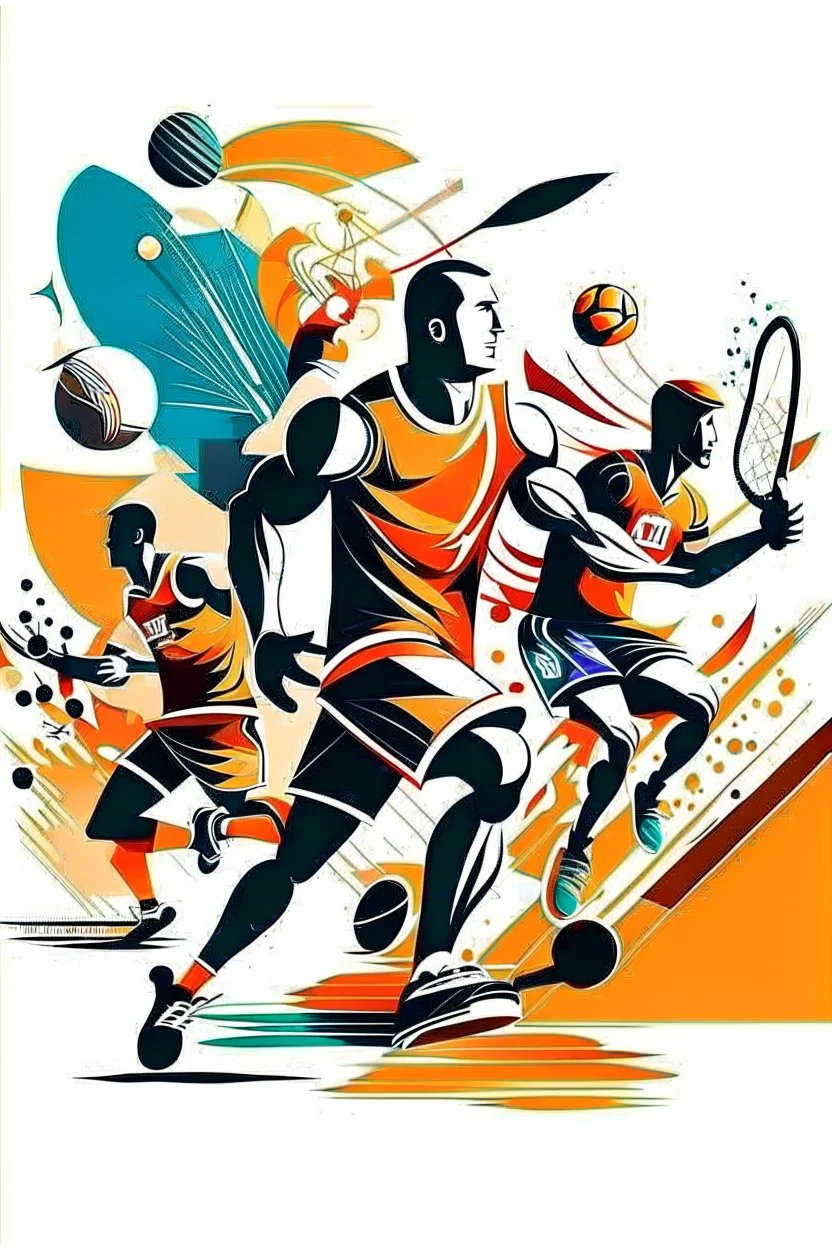 Physical Education and Sports. Various types of sports competitions. Abstract image of high quality.