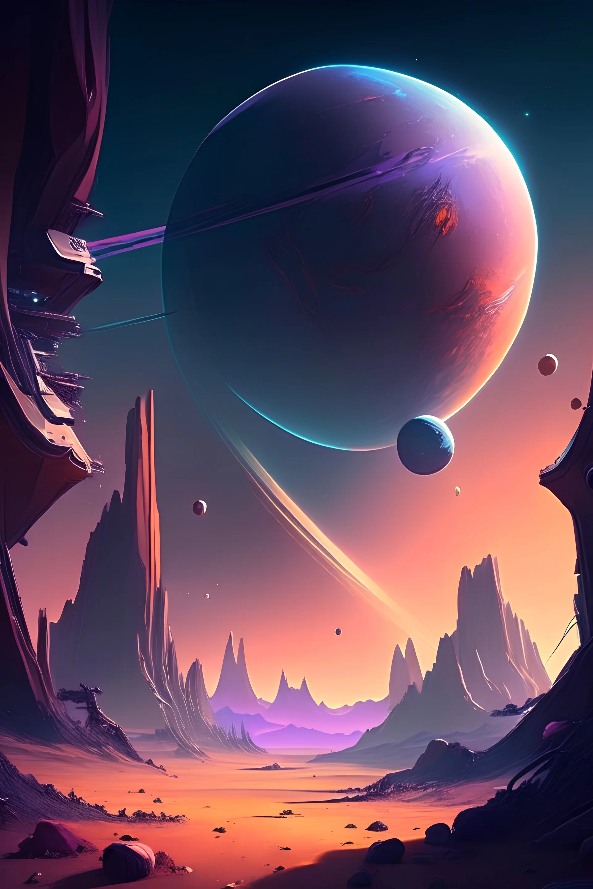 Action game background planet