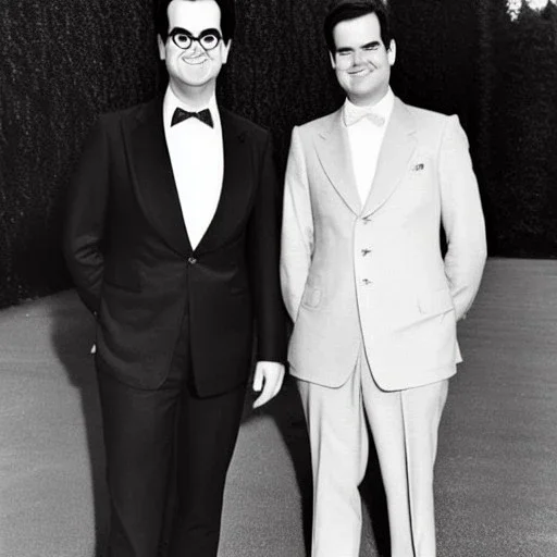 Creepy old photo of Jimmy carr with Alan carr