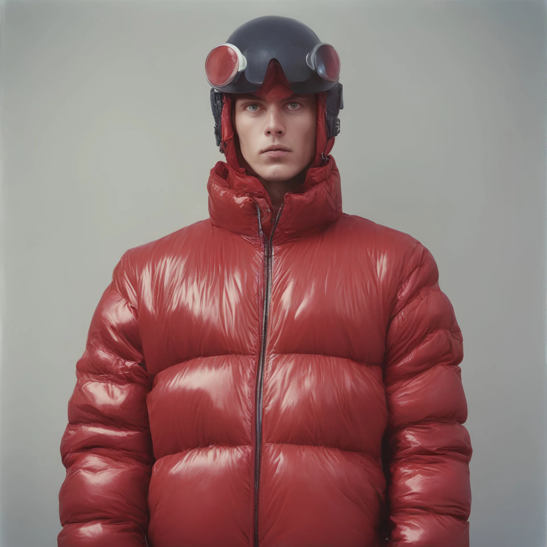 Goldorak, red, autochrome, plastic puffy jacket