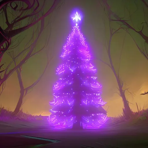 A magical warlock Christmas tree