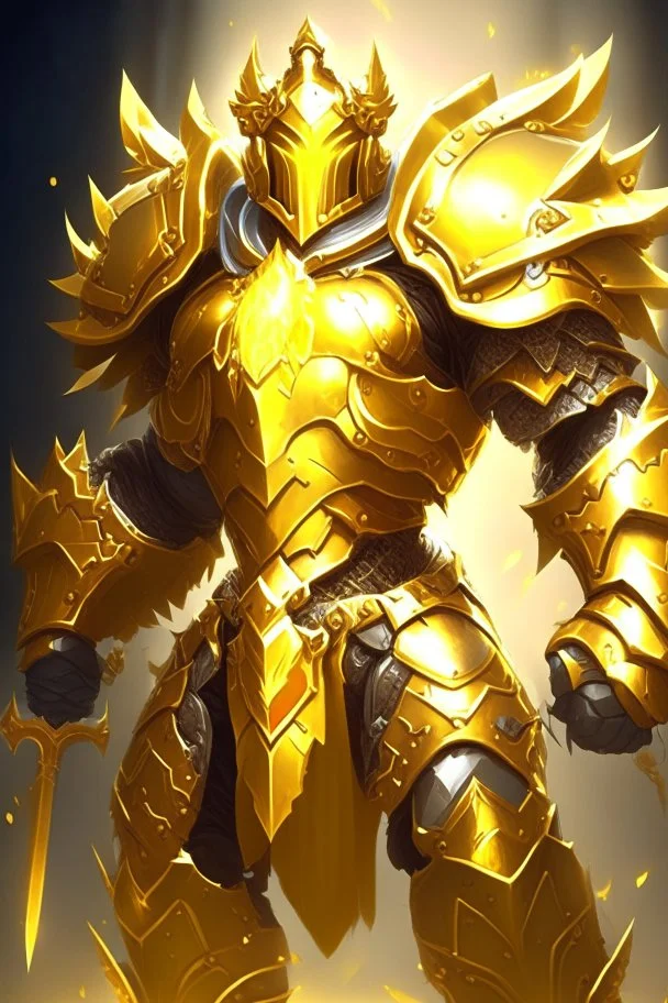 medival paladin golden energy monster