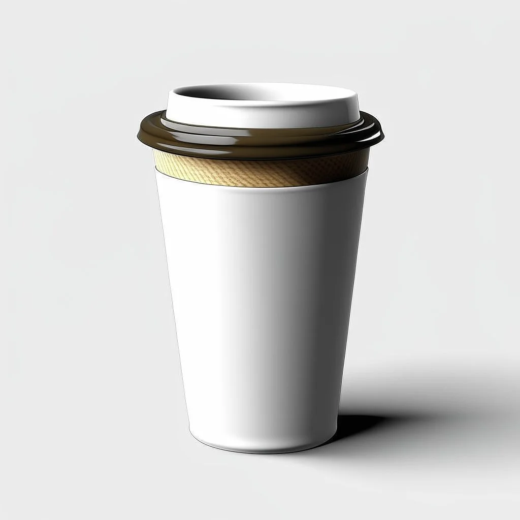 4k coffee cup render solid colors