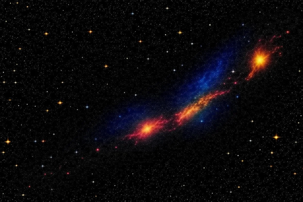 A picture of a universe full of stars and galaxies to represent mysterious cosmic phenomena.