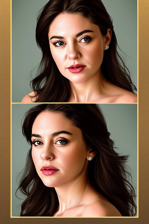 Extremely rich female actress portrait