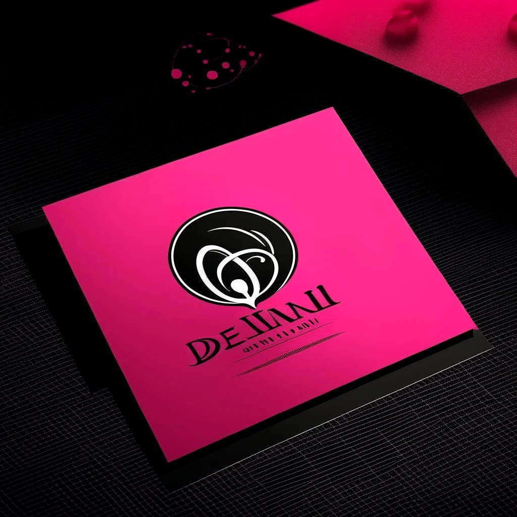 Create a logo called Deniz Boutique DARK PINK