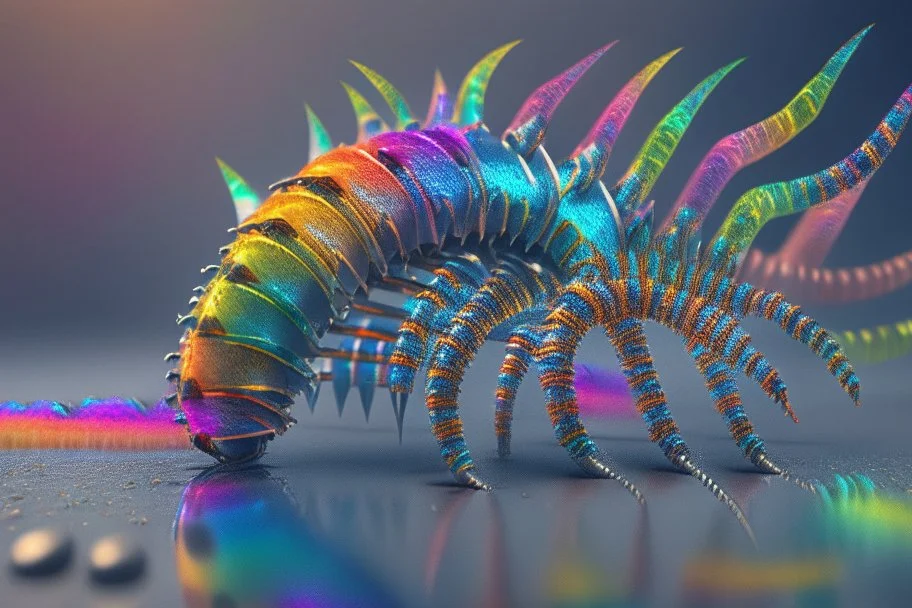 rainbow stinger, perfect composition, hyperrealistic, super detailed, 8k, high quality, trending on artstation, studio photo, highly detailed, wide borders