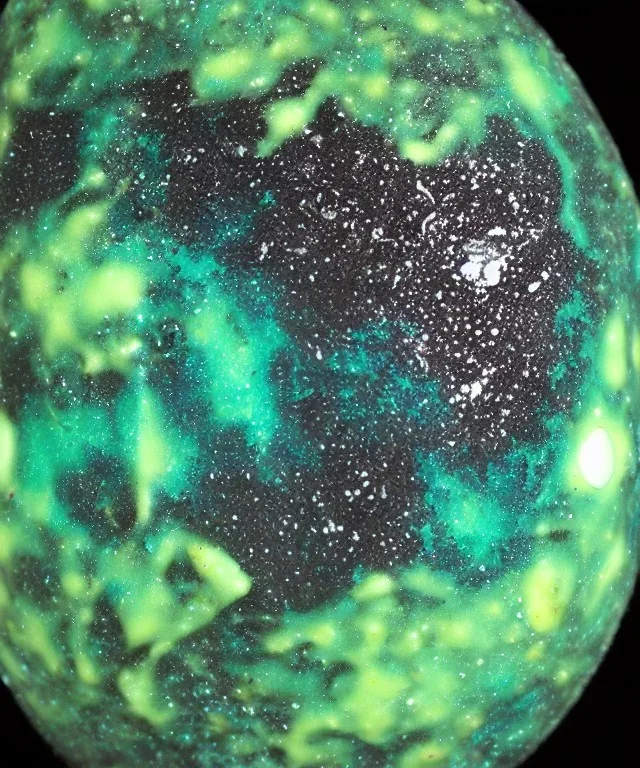 Cosmic ooze leaking from a cracked egg