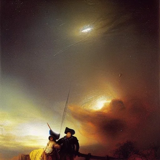 Rembrandt, space, stars, mutants