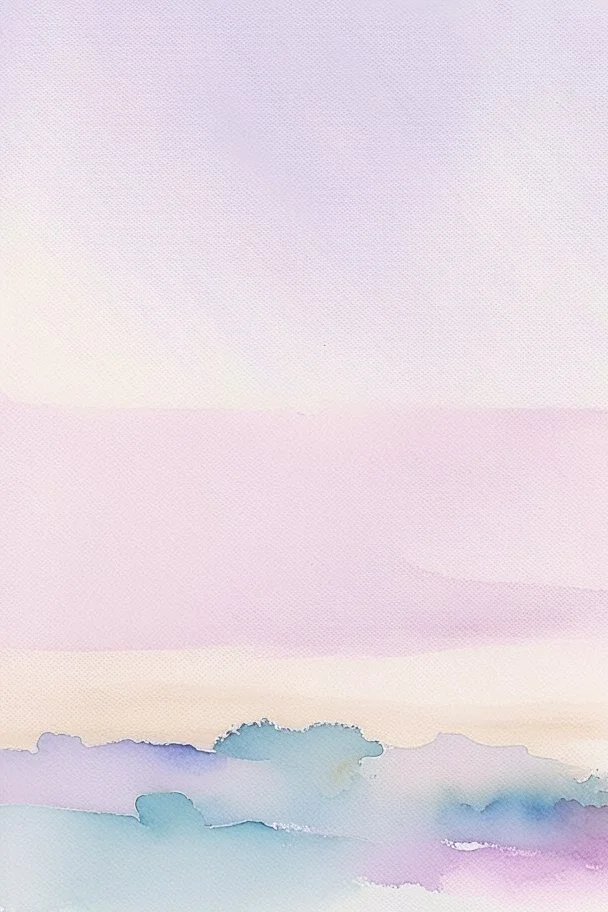 simple watercolour lanscape limited pastel colour palette