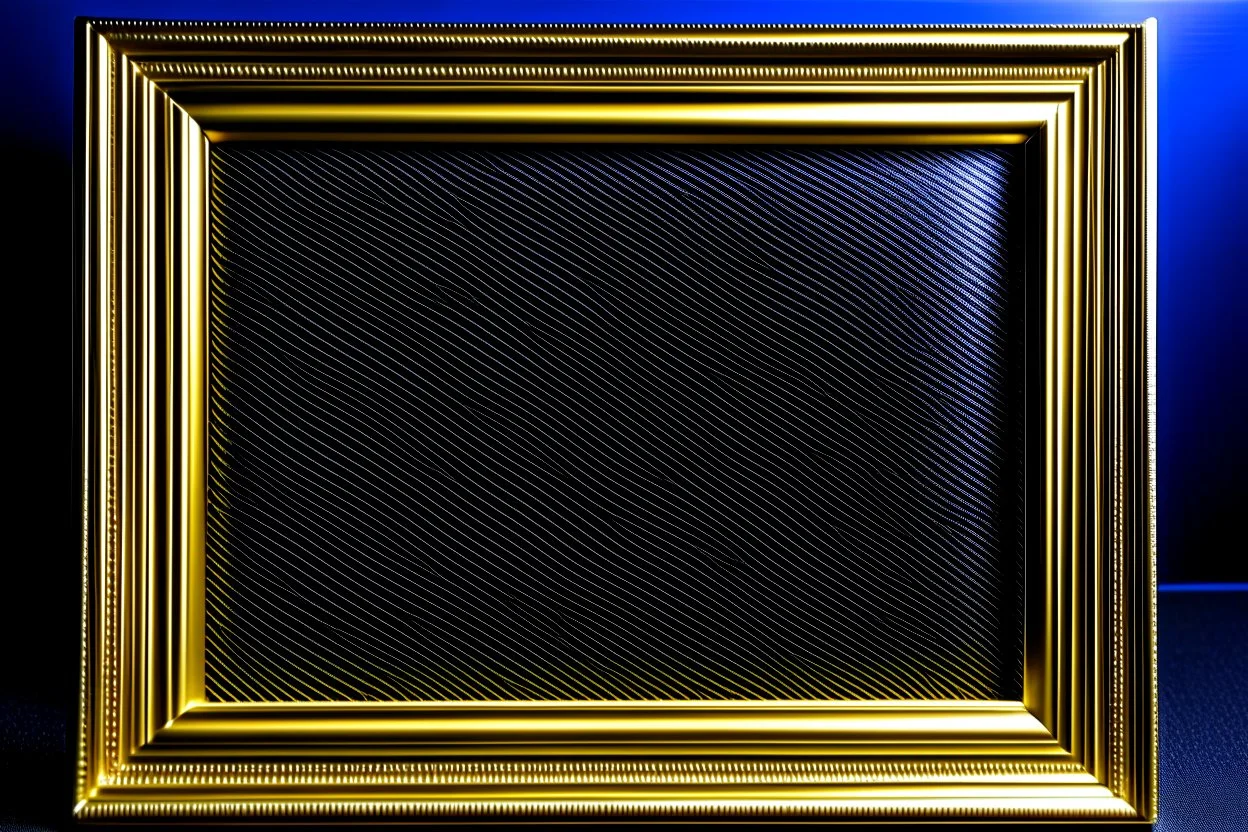 Oblong gold delicate art deco picture frame