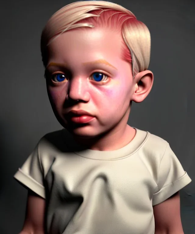 Pablo picasso toddler, full body, dramatic lighting, hyper realistic