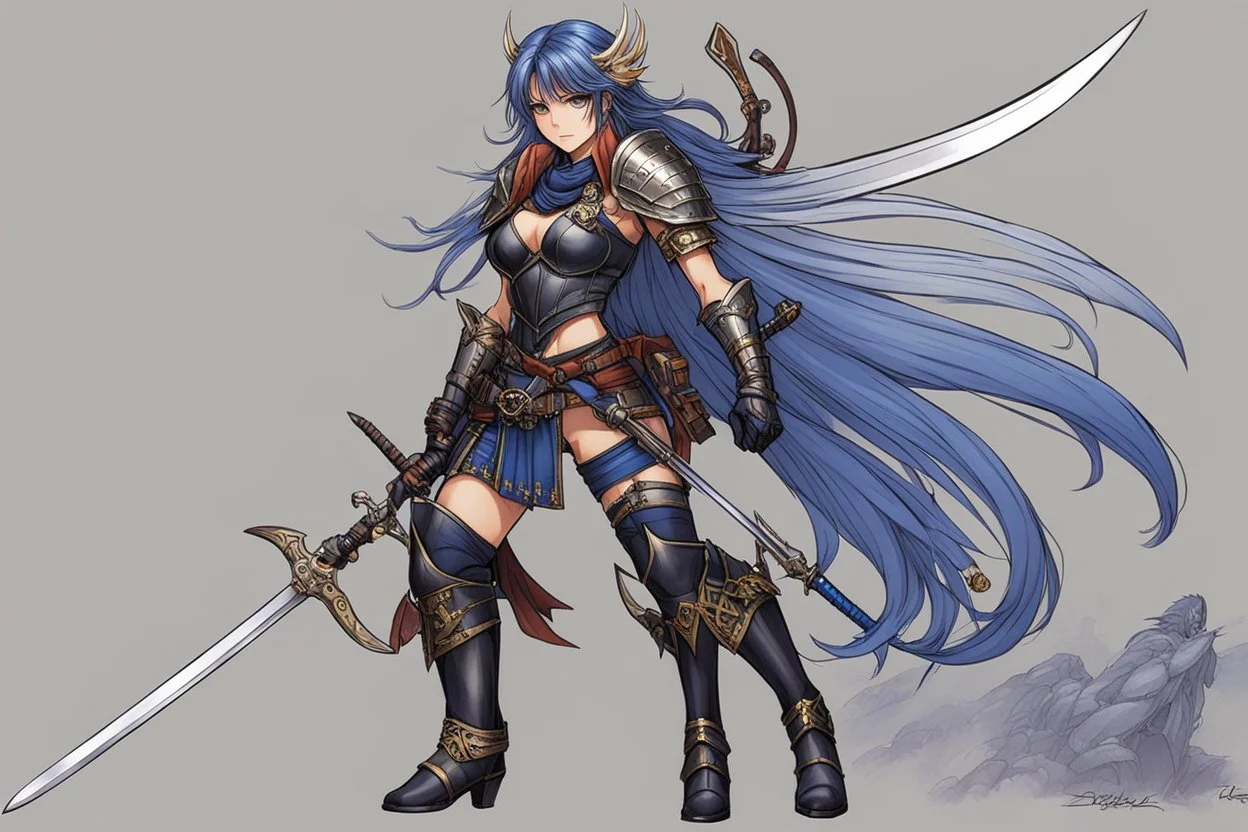 (in the style of Orion, by Masamune Shirow) Brenda is a female warrior, with her pike and her leather padded linen armour. She defeated Bone Helm: Bone Helm, a legend from the Head Hopper, what will come next?