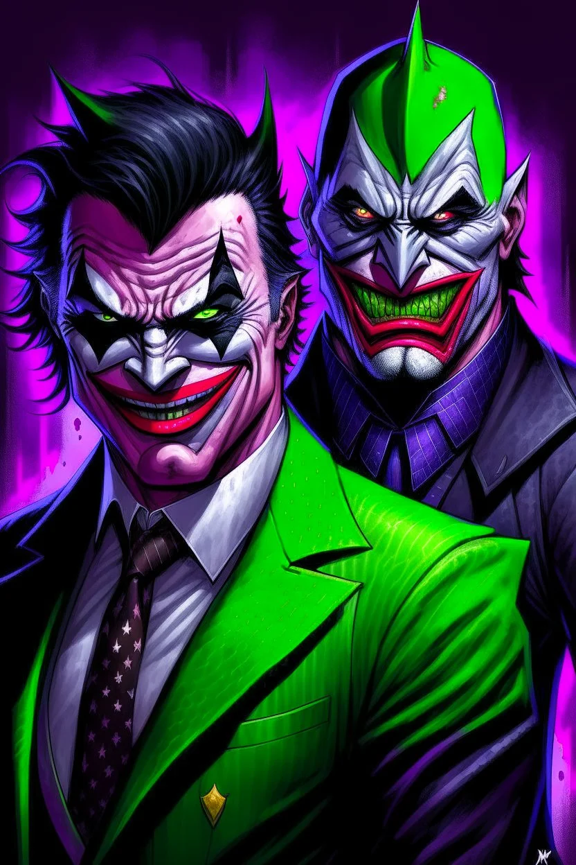 joker and batman grovvy art funy